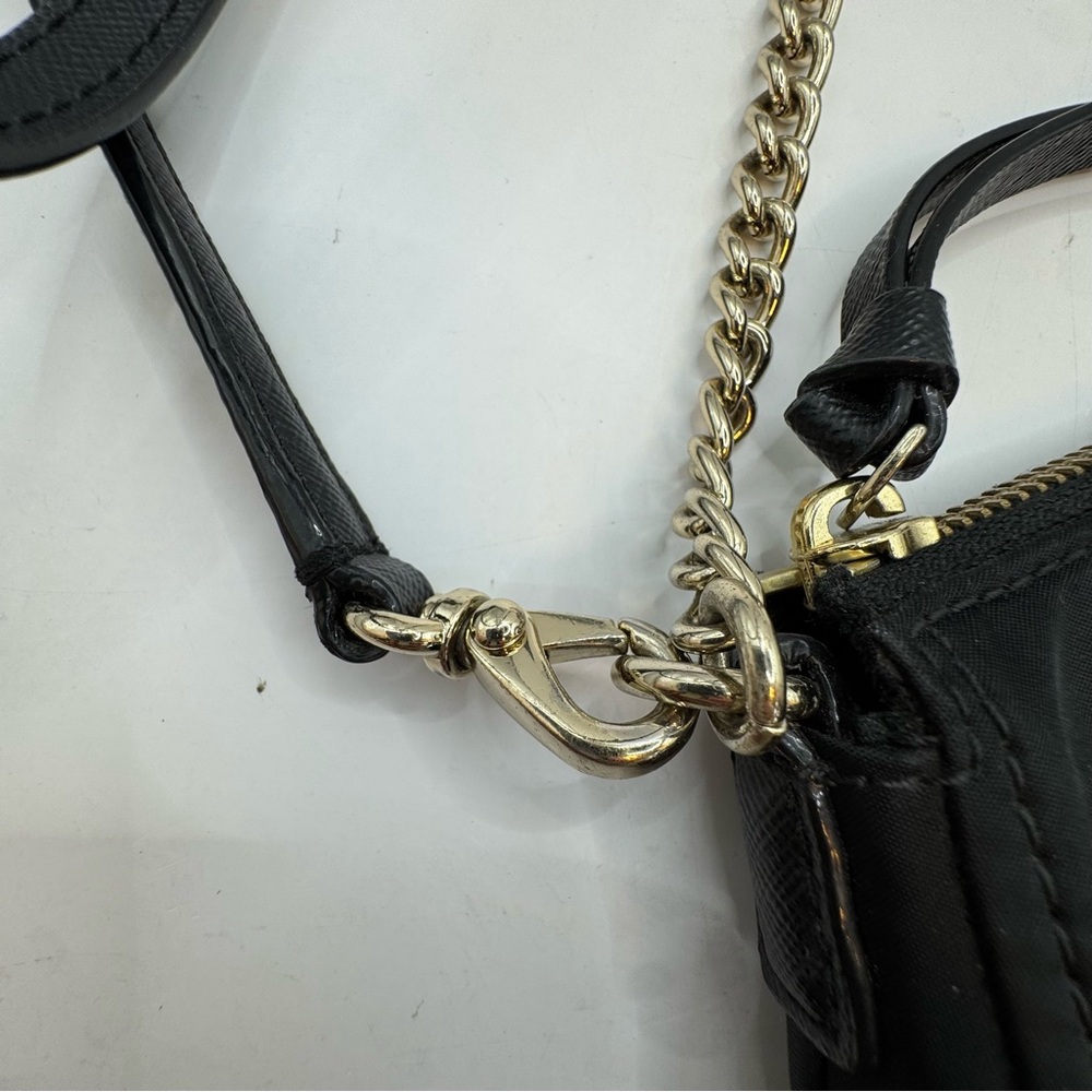 KATE SPADE Wilson Road Jane Convertible Crossbody chain strap Purse Black Gold - Picture 7 of 16